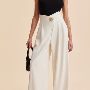 Commense Gold Button High Waist dress pants